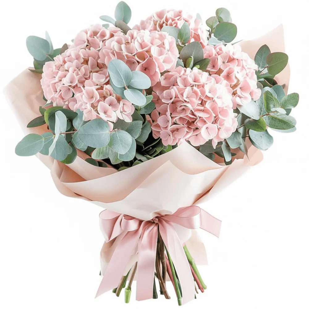 Bouquet of pink hydrangeas - small