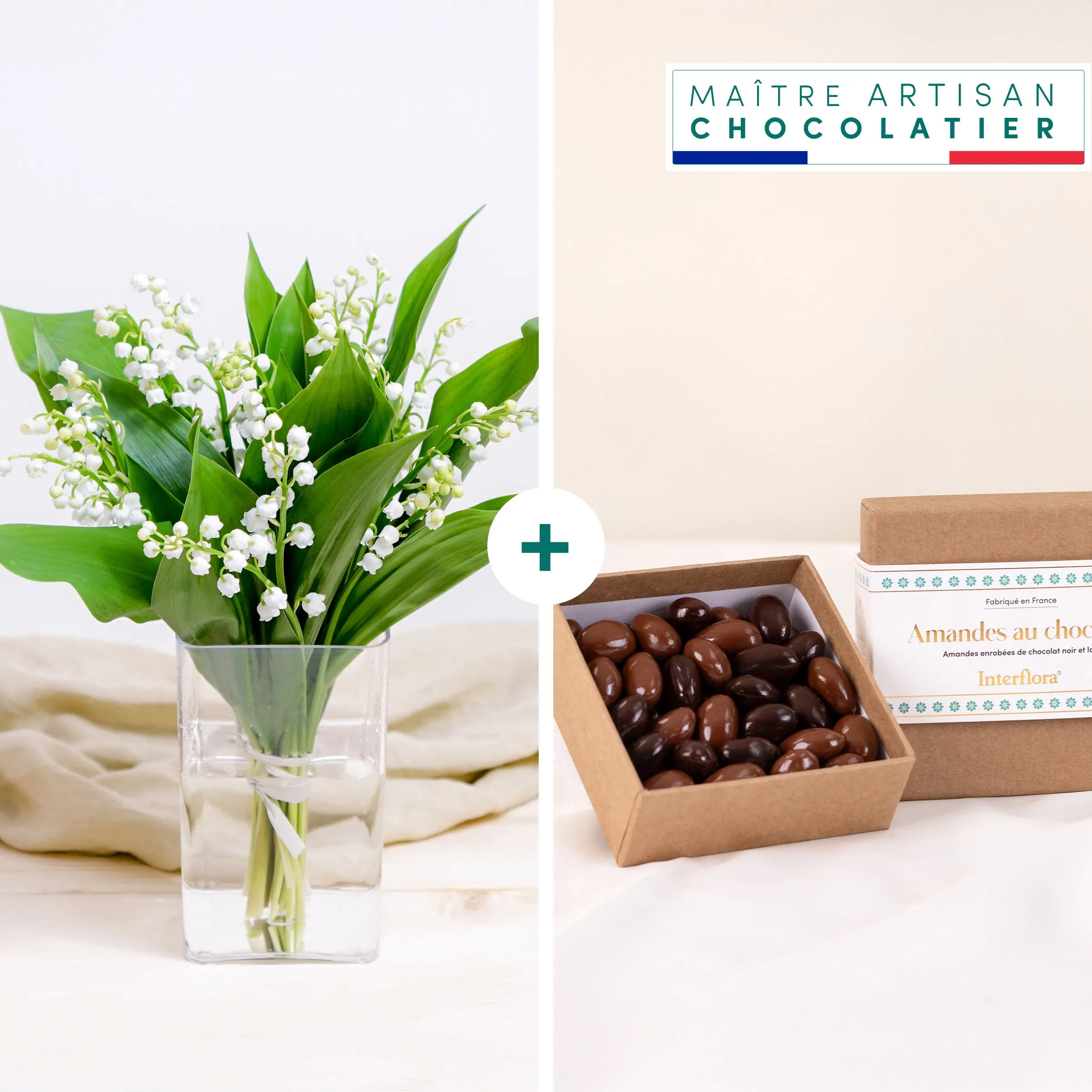 Bouquet de muguet et ses chocolats