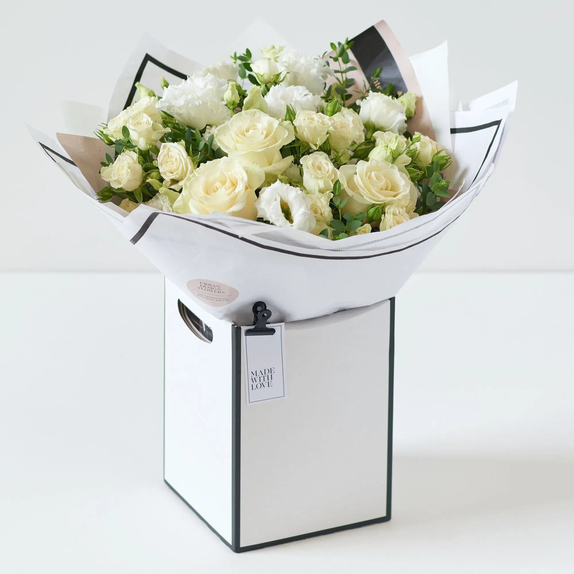 Beautifully Simple White Flower Bouquet. - United Kingdom