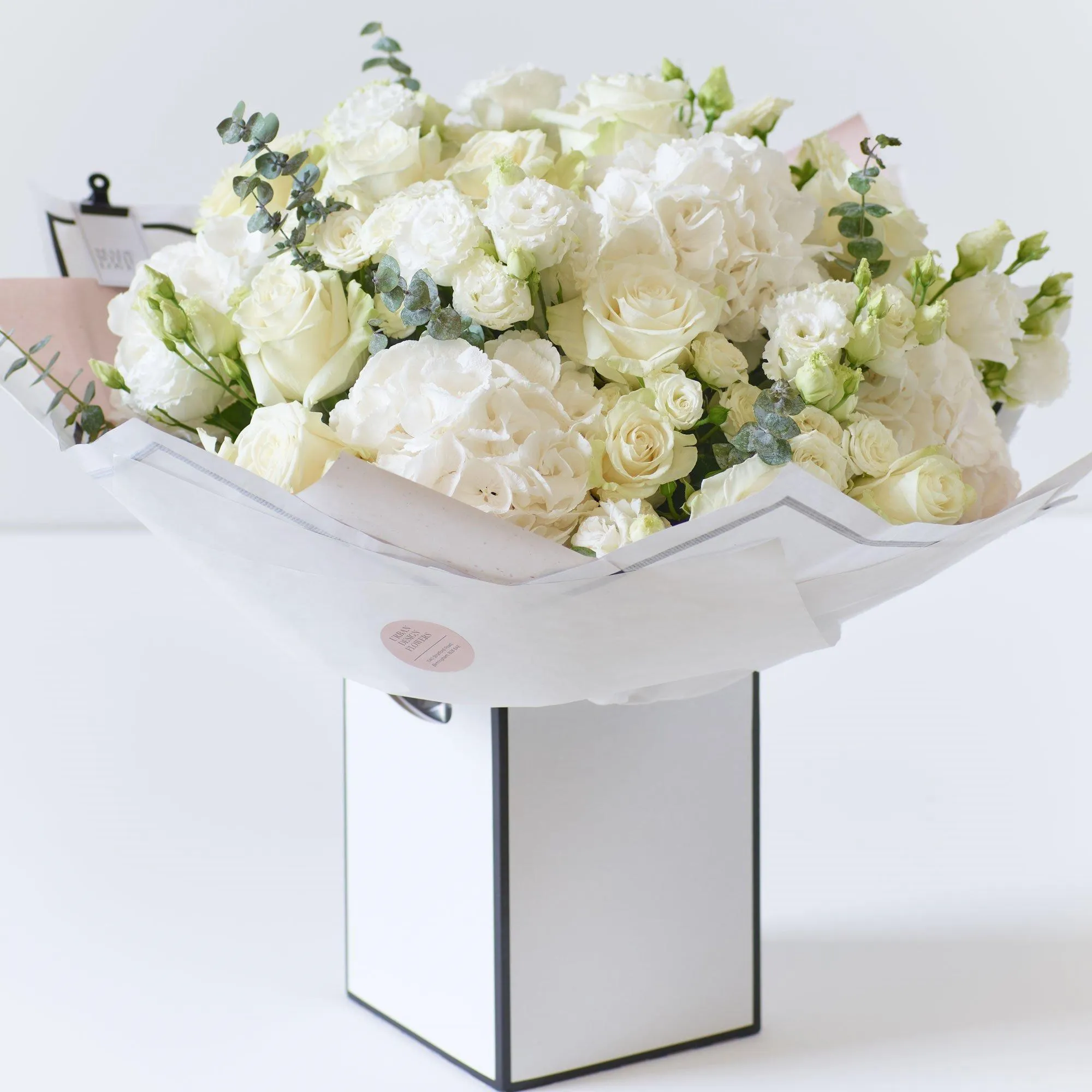 Beautifully Simple Showstopper White Flower Bouquet. - Gibraltar