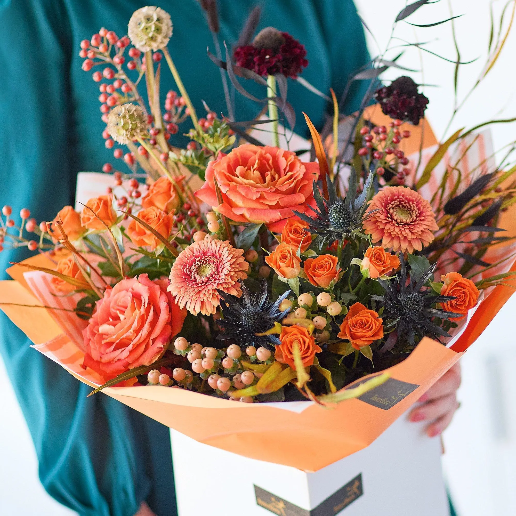 Fiery Halloween Bouquet. - United Kingdom