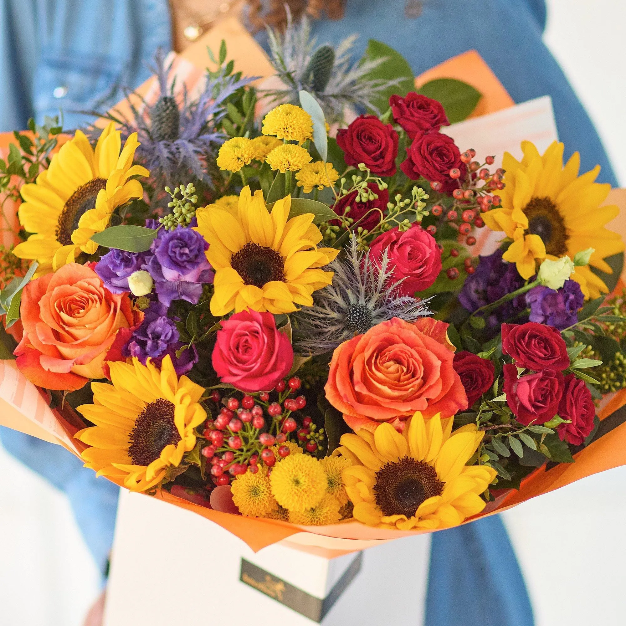 Radiant Sunflower Mix Bouquet. - Ireland