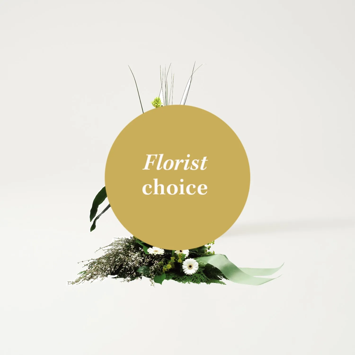 Funeral Spray Arrangement with ribbon - Sweden