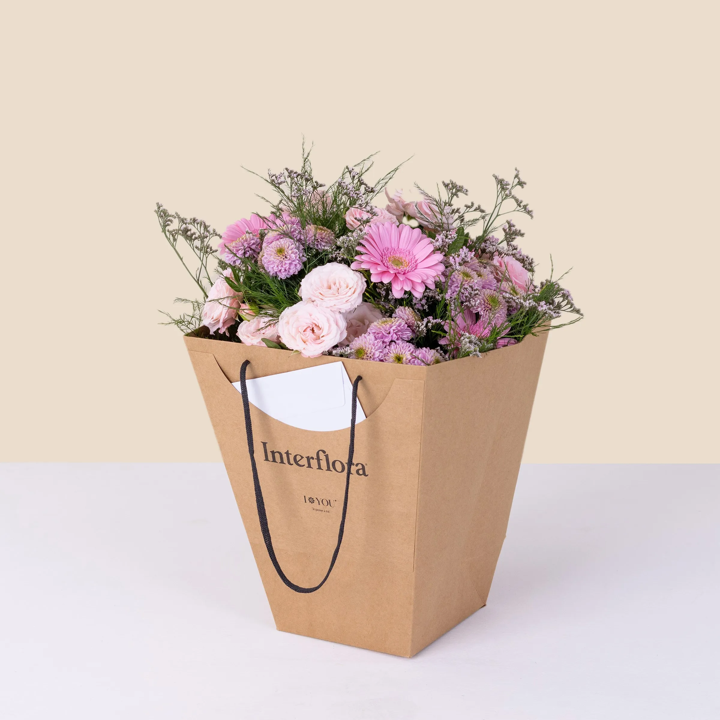 Congratulations with flower bag - Felicitations - France