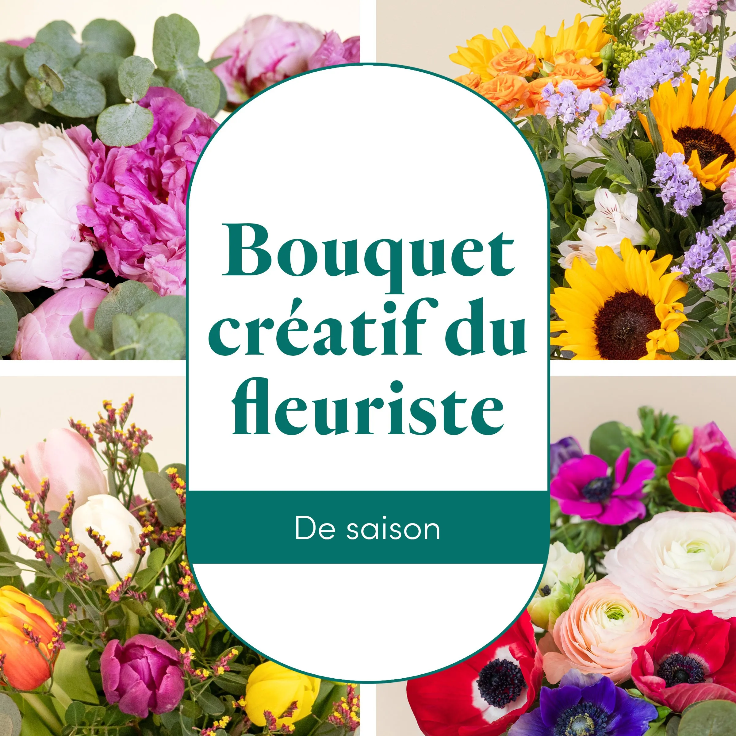 Seasonal florist's bouquet - Bouquet de saison du fleuriste - France
