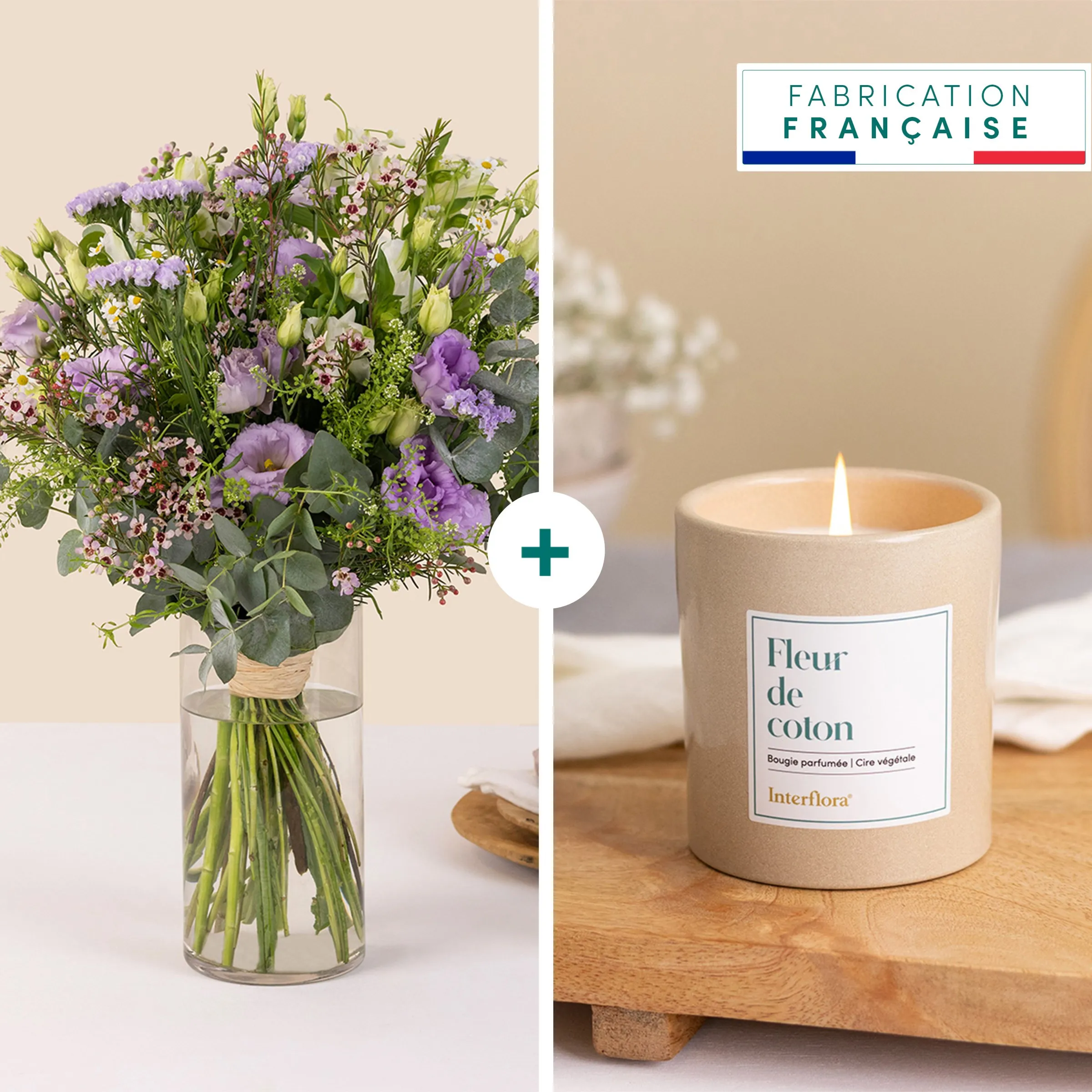 Blueberry bouquet and candle - Myrtille - France