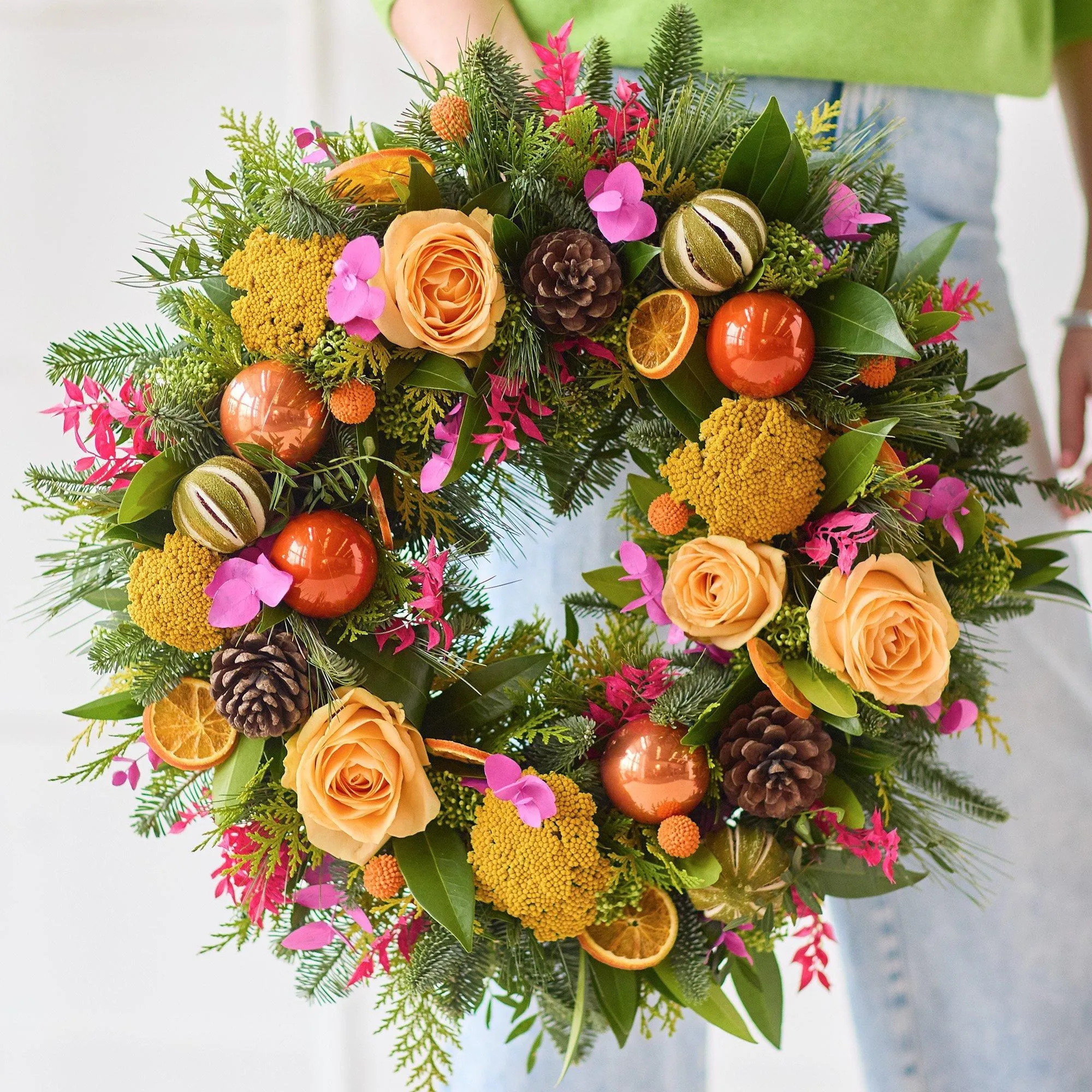 Vibrant and Joyful Festive Wreath. - United Kingdom