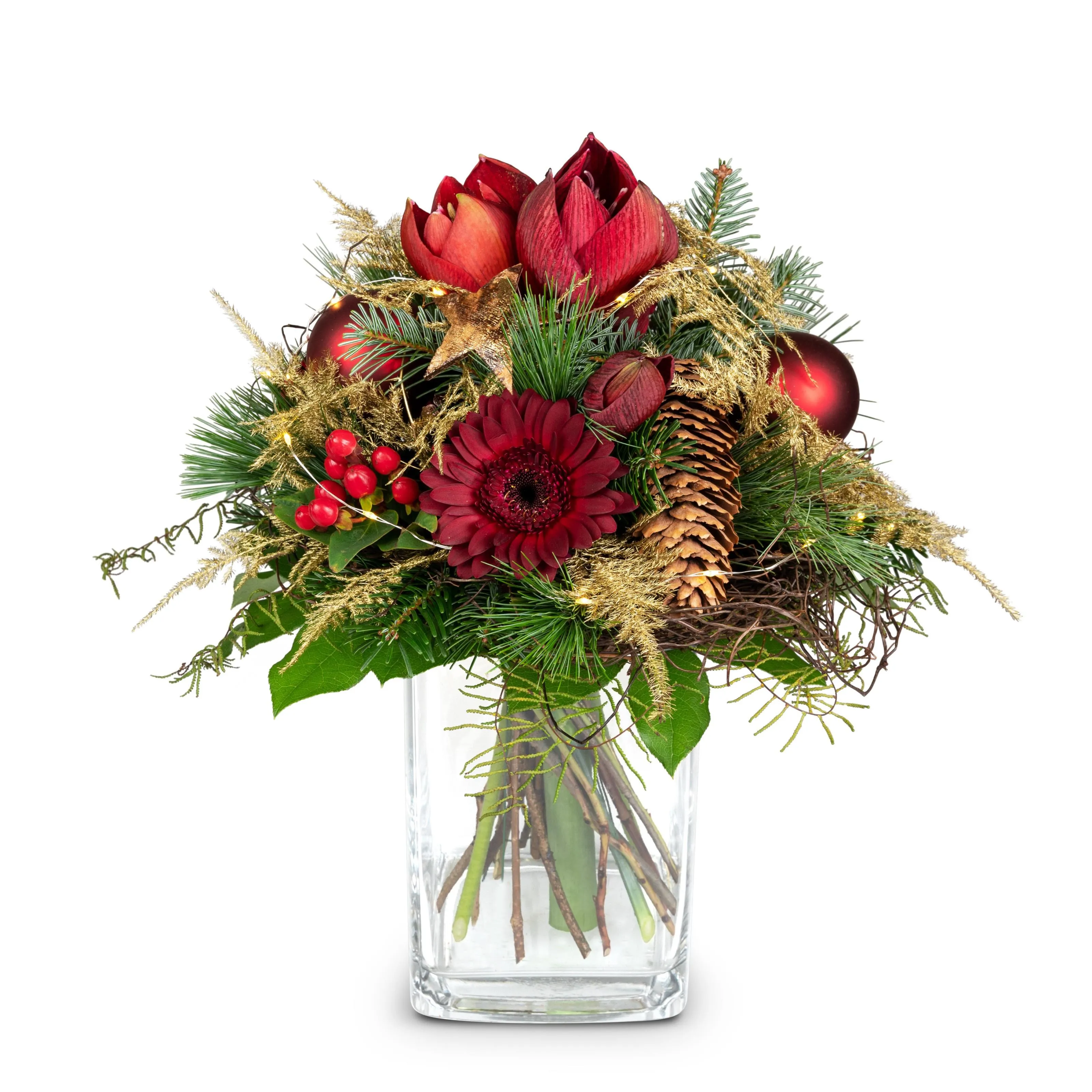 Flower bouquet Winter Time with Christmas lights - Liechtenstein
