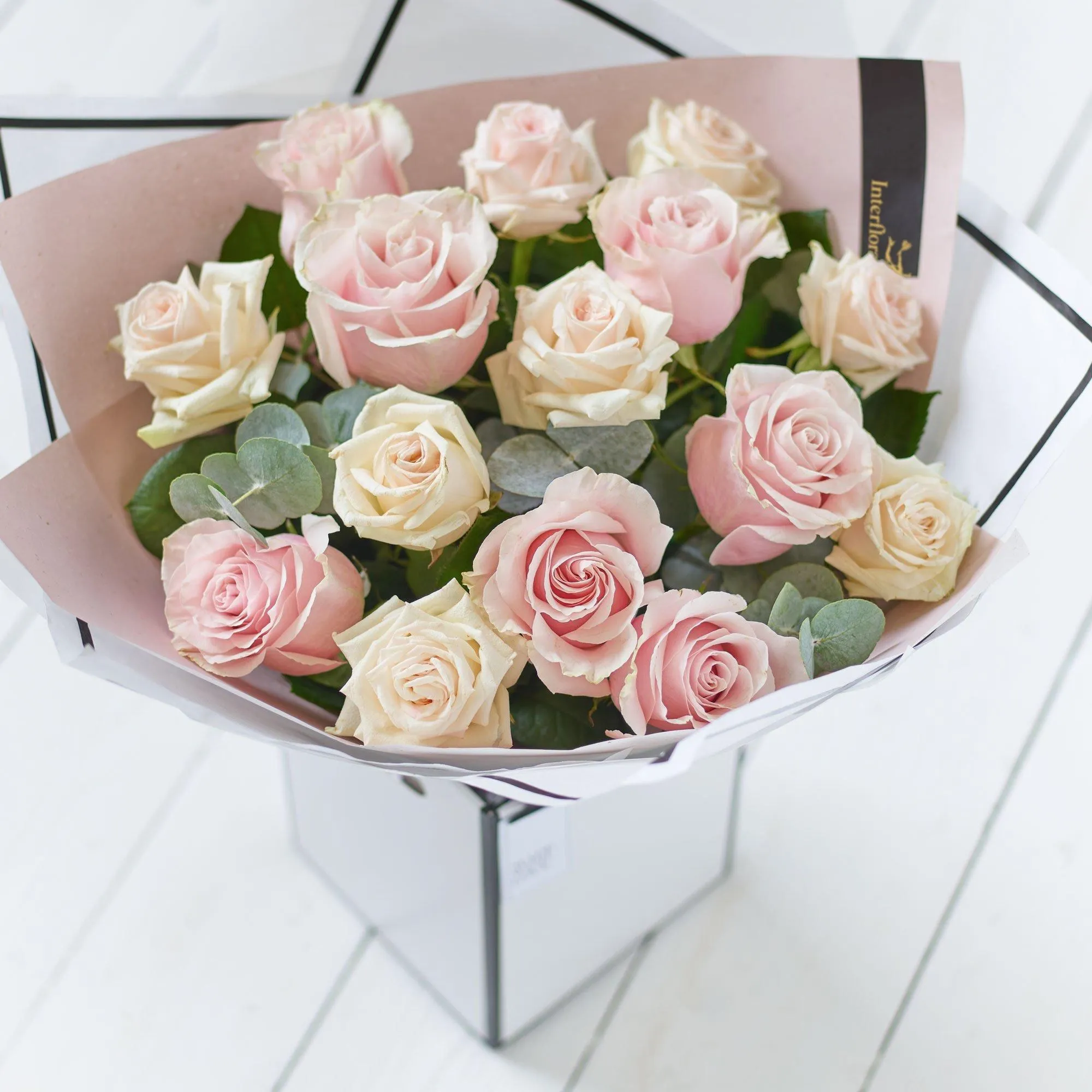 Beautifully Simple Pink Rose Bouquet. - United Kingdom