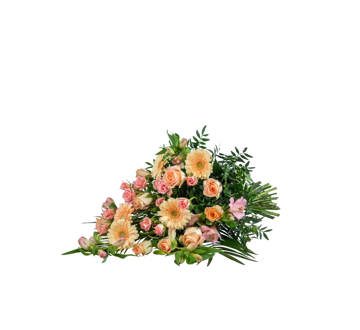 Bukiet pogrzebowy pastelowy ze wstążką 248028
