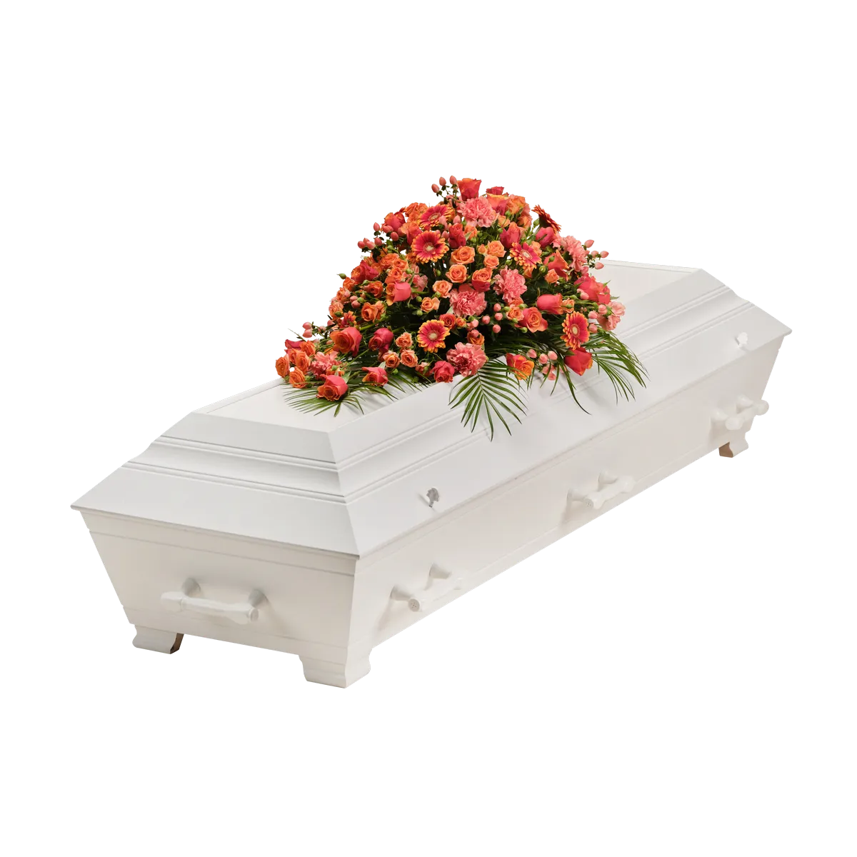 Spray pogrzebowy ciepły ze wstążką 248044