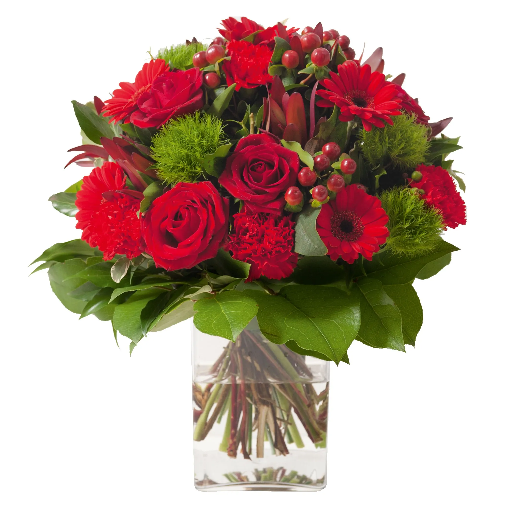 Sympathy bouquet in red colour (without vase)