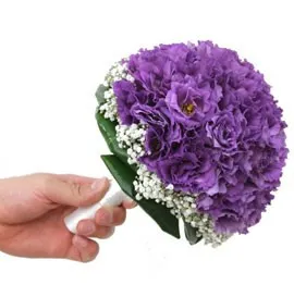 Bridal Purple Lisianthus bouquet - Israel