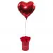 Red flowerbox with balloon