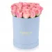 Pink roses in a blue box