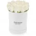 White roses in a white box