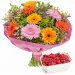 Joyful bouquet with raspberries