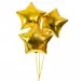 Three golden stars - helium balloons