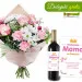 Pastel Bouquet with Wine for Mom