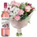 Pastel bouquet with Bon Voyage non-alcoholic wine!