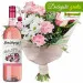 Pastel bouquet with Bon Voyage non-alcoholic wine!