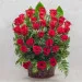 Basket of Red Roses for Funeral