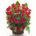 Basket of Red Roses for Funeral