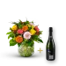 Colorful bouquet with Cava