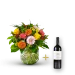 Colorful bouquet with St-Emilion