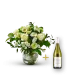 Stylish white bouquet with Pouilly Fume