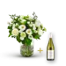 Stylish white bouquet with Pouilly Fume