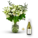 Stylish white bouquet with Pouilly Fume