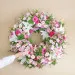 Small premium funeral wreath in shades of pink