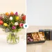 Nos charmantes tulipes & Douceurs au chocolat