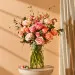 Pink roses bouquet