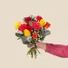 Roses multicolores et bougie - Wielokolorowe róże i świeca
