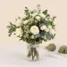 White and green bouquet with decorative bag - Vert coton
