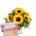 Bukiet kwiatów „Sunflowers Pure” z tabliczką czekolady Munz