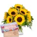 Bukiet kwiatów „Sunflowers Pure” z tabliczką czekolady Munz