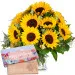 Bukiet kwiatów „Sunflowers Pure” z tabliczką czekolady Munz