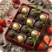 Dark And Gold Strawberries in Dark Chocolate with Ferrero Rocher