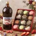 Strawberries in White and Milk Chocolate with Coconut and Nut Topping and Macaroons + Biovital