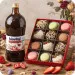 Strawberries in White and Milk Chocolate with Coconut and Nut Topping and Macaroons + Biovital