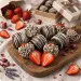 Chocolate-covered strawberries and bananas