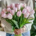 12 pink tulips 