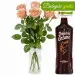 7 tea roses with mulled wine