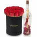 Flowerbox with letter in a bottle