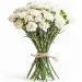 21 white carnations