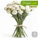 21 white carnations