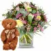 Tender Spring Greetings with teddy bear (brown)